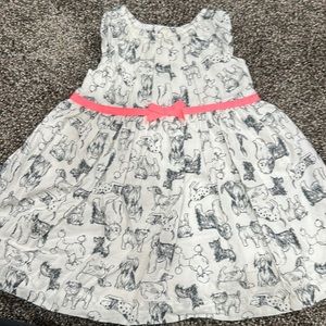 Carter's White and Pink Kids Formal Dress